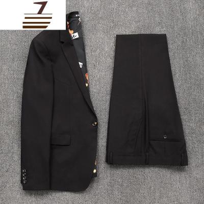 NEWLAKE带吊牌利家2018秋冬男士西装服套装修身结婚商务休闲正装0511