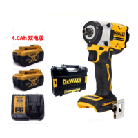 得伟20V锂电无刷1/2"紧凑型冲击扳手2x4.0Ah套装 DCF922M2-A9 套