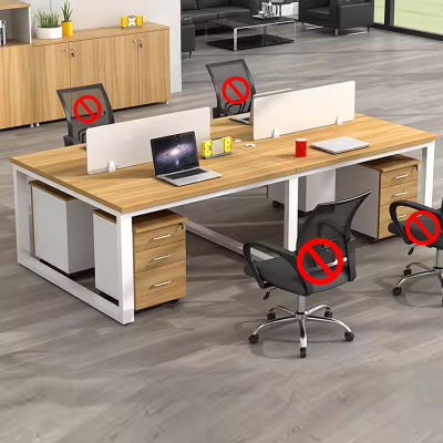 臻远 GWG-03 简约职员桌办公桌屏风工作卡位 对坐四人位含柜