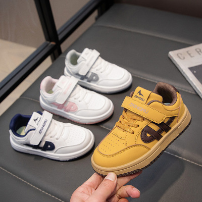 2025春季新款儿童软底板鞋男童透气运动鞋男女童百搭德训板鞋