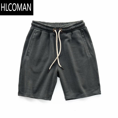 HLCOMAN夏季新款轻薄新疆棉复古中裤男休闲运动外穿百搭宽松潮流五分短裤
