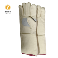 雅霖服 斜纹帆布拼接人造皮手套YLF-ST060301 双
