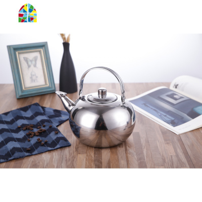 大容量加厚不锈钢玲珑壶花茶壶酒店饭店餐厅食堂泡茶壶带盖烧水壶 FENGHOU 玲珑壶18cm金色(2.0L)6-7人使用