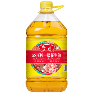 鲁花香味家族系列5S压榨一级花生油4.36L