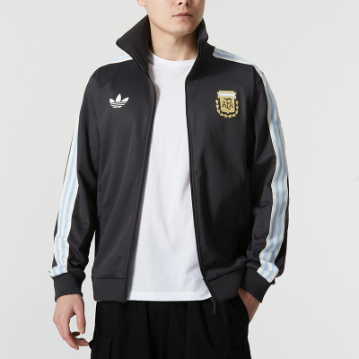 阿迪达斯 (adidas)三叶草外套男装新款运动服足球训练立领上衣夹克IU2155 ZP