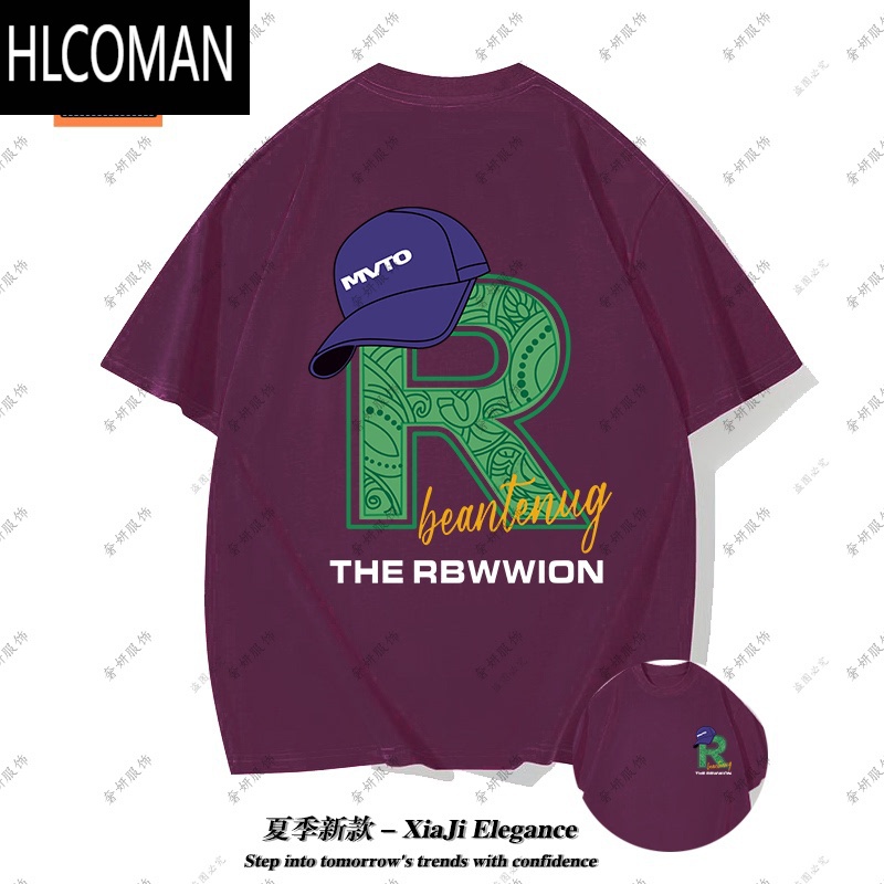 HLCOMANB921男女同款圆领潮流宽松夏季ins衫新款短袖百搭上衣T恤