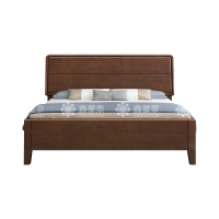 鑫星奈 XXN4022901 实木床简约1.2米单人床 胡桃色