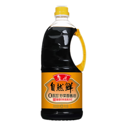 鲁花自然鲜 炒菜香酱油1L/1L*2瓶 压榨 酱香 新老包装随机发货