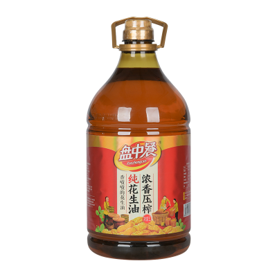 盘中餐 浓香压榨纯花生油 5L/桶