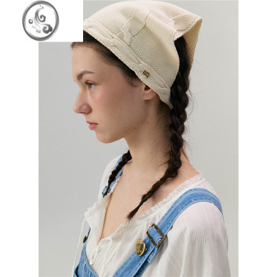 JiMi返单~ 八奶thebar*net小众设计感时髦针织飘带头巾三角巾洋气发饰