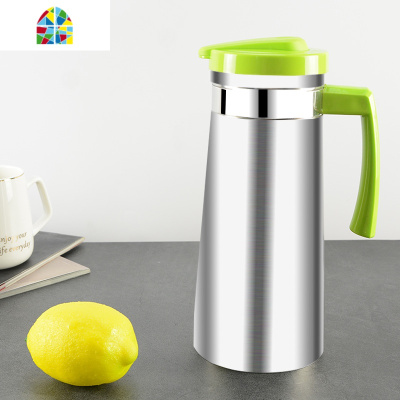 夏季凉水杯韩式304不锈钢冷水壶家用大容量单层可高温晾白开水壶 FENGHOU 201北欧灰1.8L凉水壶