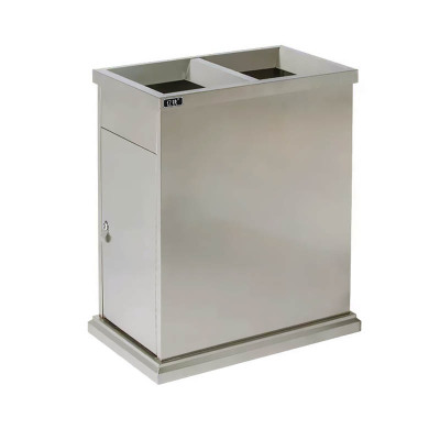 亿铁 环卫垃圾桶不锈钢内胆双孔箱 DGDT100 个