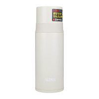 膳魔师(THERMOS)进口真空304不锈钢保温杯FFM-351-MBE 米白色 350ML商务办公学生男女一杯两用