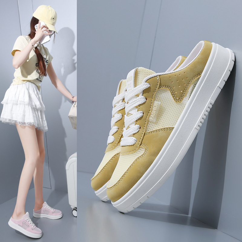 小白鞋外穿拖鞋2026夏季镂空时尚百搭软底休闲透气凉鞋