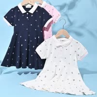[1件3.5折]铅笔俱乐部童装2025夏装新款女童连衣裙儿童海洋风短裙中大童裙子