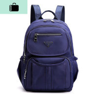 双肩包女2020新款潮韩版牛津布时尚百搭休闲旅行帆布男小背包书包NEW LAKE 深蓝色
