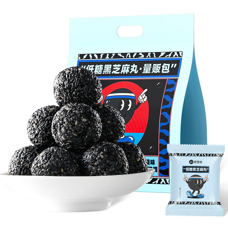 杞里香 袋装低糖黑芝麻丸 450g