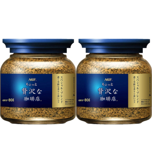 AGF速溶咖啡maxim马克西姆蓝罐冻干黑咖啡80g*2罐日本原装进口