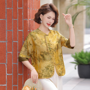 夏季新款中老年薄款春夏衣服40-60岁中年国风妈妈装薄开衫2026年