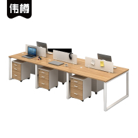 伟樽会议桌带柜360*120*75cm套