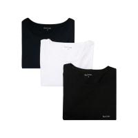 Paul Smith男士运动T恤三件装经典简约款LOGO标志常规版型吸湿排汗休闲短袖