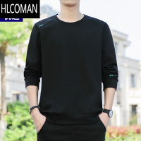 HLCOMAN海蓝优选卫衣男款2024新款圆领套头休闲长袖T恤加绒上衣
