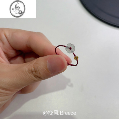 JiMi「有钱花」简约花朵钱币编织戒指高级小众设计感独特可调节指环女