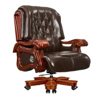 初嘉(CJ)豪华商务办公椅老板椅总裁椅可躺转椅电脑椅家用牛皮椅黑色A款