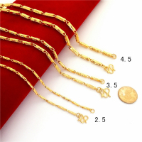 越南沙金项链男女 镀24k实心六角项链仿真黄金色欧币项链久不掉色送女朋友老婆情人节七夕生日礼物