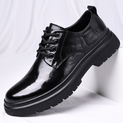 男鞋2026春季新款商务正装皮鞋男士韩版亮皮上班英伦休闲皮鞋男潮