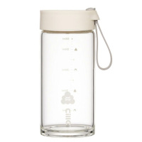 希乐玻璃杯500ml加厚便携耐高温户外运动奶酪黄BL-2382