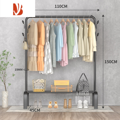 三维工匠晾衣架落地折叠家用晒衣架阳台卧室挂衣架子室内简易单杆式衣帽架