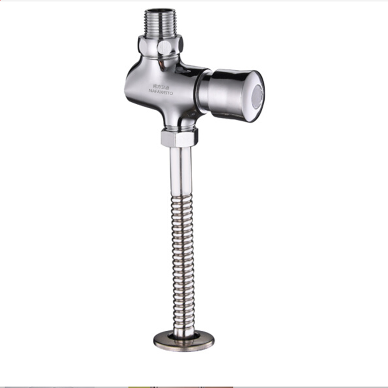 南方卫通 小便冲洗阀 铜明装 卫生间小便池延时冲水阀4分 NF-052个