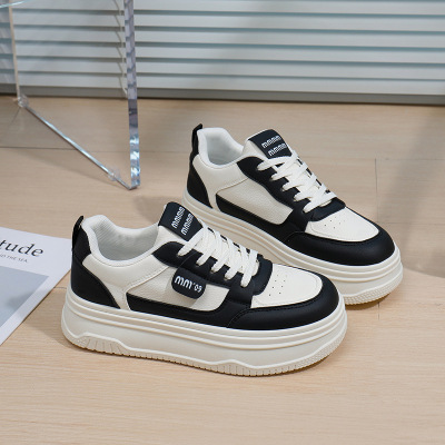 2025春季小白鞋新款韩版ins女学生厚底增高运动板鞋休闲街拍