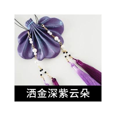 NEWLAKE雅集荷包古风洒金腰圆异形腰包香囊枫叶云朵古法汉服配饰古法荷包腰包男