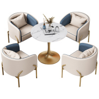 悦兴诚洽谈沙发组合1+1+1+1+圆桌套