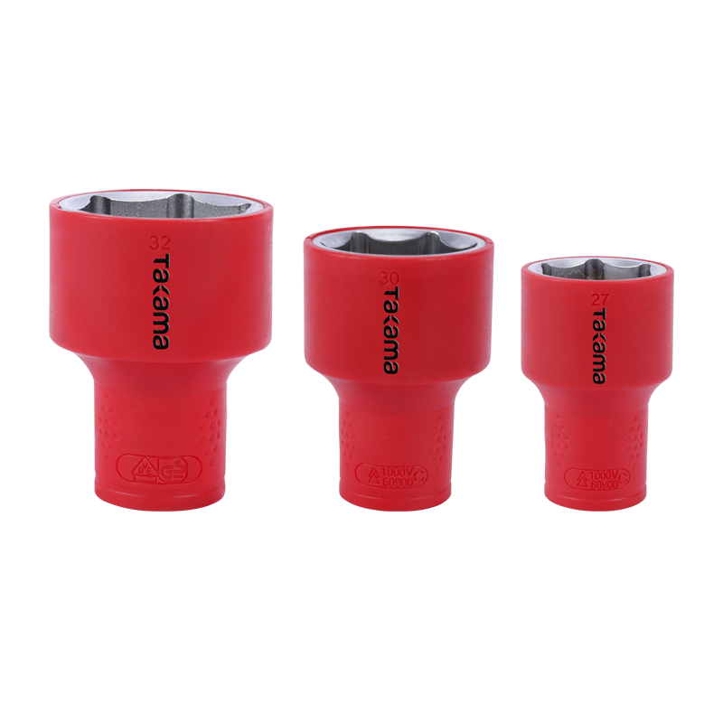 高松(takama)绝缘套筒头(vde耐压1000V 12.5mm1/2方系列)27mm v501227/1个