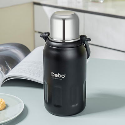 Debo德铂钛享不锈钢保温壶 DEP-DS386 黑色900ml/个