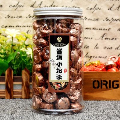云南勐海陈皮普洱茶熟茶迷你小沱茶原味糯米浓香味普洱茶叶罐装原味500克