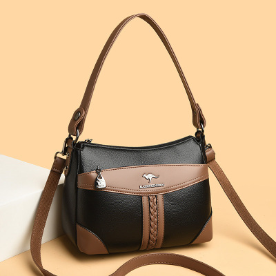 包包女包新款2026时尚撞色大气妈妈包斜挎包女单肩包女