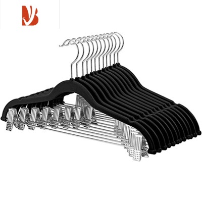 三维工匠家用套装夹子植绒裤架防滑可调节裤挂服装店裤夹jk汉服裙子夹