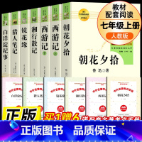 全套7册-七年级上册必读名著(学校推荐版全册) [正版]朝花夕拾七年级上鲁迅原著人教版未删减版完整7年级初中生必读名著初