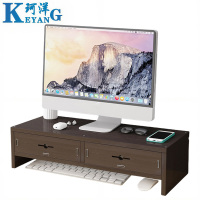 珂洋 显示器增高架 双层隔断黑胡桃(2抽屉) 个