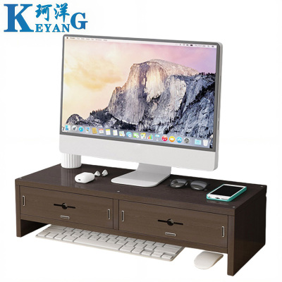 珂洋 显示器增高架 双层隔断黑胡桃(2抽屉) 个