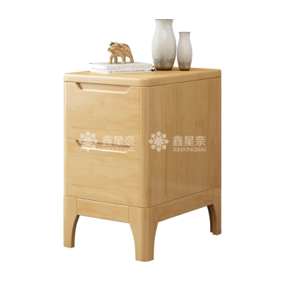 鑫星奈XXN4030901 床头柜原木色床边收纳储物柜