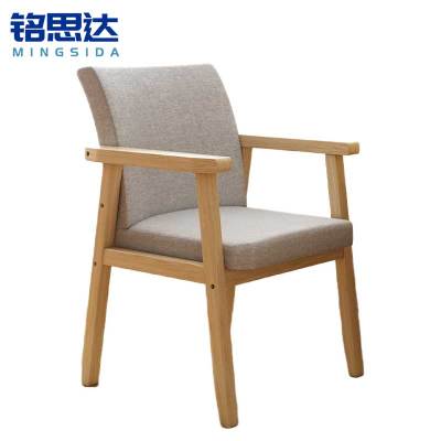 铭思达实木椅原木色把