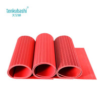 天空桥 绝缘橡胶垫 红色条纹3mm*1.5m*10m 6kv 卷