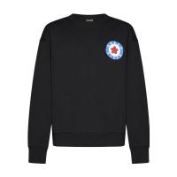 高田贤三(Kenzo)纯棉落肩徽标圆领卫衣男宽松百搭休闲潮牌黑色运