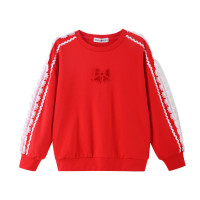 [1件3折]铅笔俱乐部童装2025春装新款女童卫衣儿童圆领上衣中大童长袖T恤