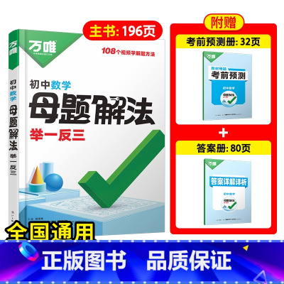 [数学]全国通用 初中通用 [正版]2025新书解题方法举一反三数学几何函数基础知识母题解题思维方法大全七八九年级数学中